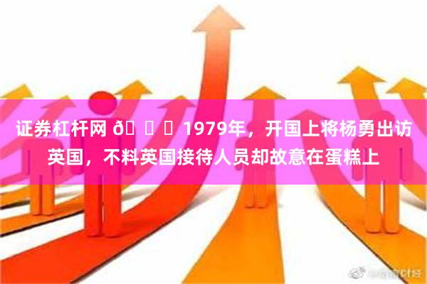 证券杠杆网 🌞1979年，开国上将杨勇出访英国，不料英国接待人员却故意在蛋糕上