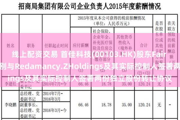 线上配资交易 首佳科技(00103.HK)股东Fair Union及琴台管理分别与Redamancy.ZHoldings及其实际控制人签署两份独立股份转让协议