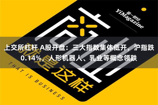 上交所杠杆 A股开盘：三大指数集体低开，沪指跌0.14%，人形机器人、乳业等概念领跌