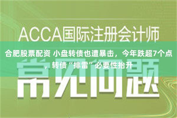 合肥股票配资 小盘转债也遭暴击，今年跌超7个点，转债“排雷”必要性抬升